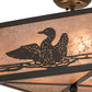Meyda Lighting Loon 166369 20" 3-Light Timeless Bronze Flush Mount Light With Silver Mica Shade Glass