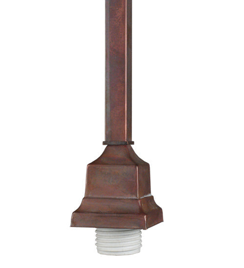 Meyda Lighting Loon 17" Vintage Copper On Brass Pendant Light With Beige Art Shade Glass
