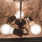 Meyda Lighting Loon 20" 3-Light Timeless Bronze Flush Mount Light With Silver Mica Shade Glass
