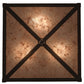 Meyda Lighting Loon 20" 3-Light Timeless Bronze Flush Mount Light With Silver Mica Shade Glass