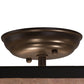 Meyda Lighting Loon 20" 3-Light Timeless Bronze Flush Mount Light With Silver Mica Shade Glass