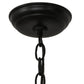 Meyda Lighting Loon 22" 2-Light Textured Black Pendant Light With Amber Mica Shade Glass