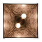 Meyda Lighting Loon 22" 2-Light Timeless Bronze Pendant Light With Silver Mica Shade Glass