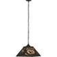 Meyda Lighting Loon 22" 2-Light Timeless Bronze Pendant Light With Silver Mica Shade Glass