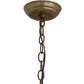 Meyda Lighting Loon 22" 3-Light Light Burnished Brass Tint Pendant Light With Beige Art Shade Glass