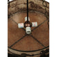 Meyda Lighting Loon 22" 4-Light Antique Copper Inverted Pendant Light With Silver Mica Shade Glasss