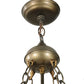 Meyda Lighting Loon 22" 4-Light Antique Copper Inverted Pendant Light With Silver Mica Shade Glasss