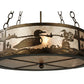 Meyda Lighting Loon 22" 4-Light Antique Copper Inverted Pendant Light With Silver Mica Shade Glasss
