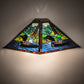 Meyda Lighting Loon 24" 2-Light Wall Sconce With Multi-Colored Shade Glass