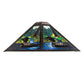 Meyda Lighting Loon 24" 2-Light Wall Sconce With Multi-Colored Shade Glass
