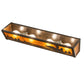 Meyda Lighting Loon 24" 4-Light Timeless Bronze Vein Vanity Light With Amber Mica Shade Glass