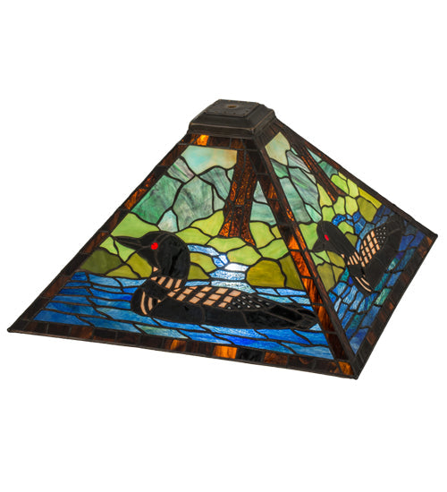 Meyda Lighting Loon 24" Multi-Colored Shade Glass