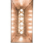 Meyda Lighting Loon 33" 6-Light Antique Copper Island Pendant Light With Silver Mica Shade Glass