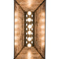 Meyda Lighting Loon 33" 6-Light Textured Black Island Pendant Light With Silver Mica Shade Glass