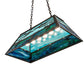Meyda Lighting Loon 33" 6-Light Timeless Bronze Island Pendant Light With Skuy Blue & Blue Green Art Shade Glass