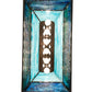 Meyda Lighting Loon 33" 6-Light Timeless Bronze Island Pendant Light With Skuy Blue & Blue Green Art Shade Glass