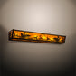 Meyda Lighting Loon 36" 6-Light Antique Copper Vanity Light With Amber Mica Shade Glass