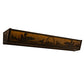 Meyda Lighting Loon 36" 6-Light Antique Copper Vanity Light With Amber Mica Shade Glass