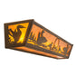 Meyda Lighting Loon 36" 6-Light Antique Copper Vanity Light With Amber Mica Shade Glass
