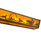 Meyda Lighting Loon 36" 6-Light Antique Copper Vanity Light With Amber Mica Shade Glass
