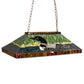 Meyda Lighting Loon 39" 3-Light Mahogany Bronze Island Pendant Light With Multi-Colored Shade Glass