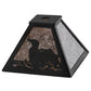 Meyda Lighting Loon 67119 11" Textured Black Frame With Silver Mica Shade Glass