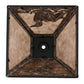 Meyda Lighting Loon 67119 11" Textured Black Frame With Silver Mica Shade Glass