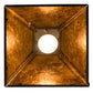 Meyda Lighting Loon 8" Textured Black Wall Sconce With Amber Mica Shade Glass