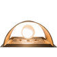 Meyda Lighting Loon 9" 2-Light Antique Copper Wall Sconce With Amber Mica Shade Glass