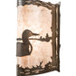 Meyda Lighting Loon 9" Antique Copper Wall Sconce With Silver Mica Shade Glass