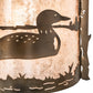 Meyda Lighting Loon 9" Antique Copper Wall Sconce With Silver Mica Shade Glass