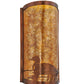 Meyda Lighting Loon 9" Vintage Copper Left Wall Sconce With Amber Mica Shade Glass