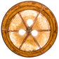 Meyda Lighting Loon On the Lake 20" 3-Light Rust Pendant Light With Amber Mica Shade Glass