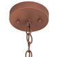 Meyda Lighting Loon On the Lake 20" 3-Light Rust Pendant Light With Amber Mica Shade Glass