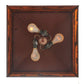 Meyda Lighting Loon On the Lake 27" 3-Light Rust Pendant Light With Amber Mica Shade Glass
