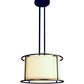 Meyda Lighting Lora 25" 4-Light Blackwash Pendant Light With Ivory Linen Textrene Shade