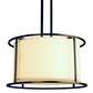 Meyda Lighting Lora 25" 4-Light Blackwash Pendant Light With Ivory Linen Textrene Shade