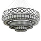 Meyda Lighting Lorea 120" LED Oil Rubbed Bronze Chandelier With Creme Carrara Idalight Shade