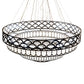 Meyda Lighting Lorea 120" LED Oil Rubbed Bronze Chandelier With Creme Carrara Idalight Shade