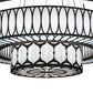 Meyda Lighting Lorea 120" LED Oil Rubbed Bronze Chandelier With Creme Carrara Idalight Shade