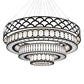 Meyda Lighting Lorea 120" LED Oil Rubbed Bronze Chandelier With Creme Carrara Idalight Shade