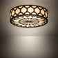 Meyda Lighting Lorea 22" 4-Light Mahogany Bronze Flush Mount Light With Creme Carrara Idalight Shade