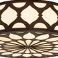Meyda Lighting Lorea 22" 4-Light Mahogany Bronze Flush Mount Light With Creme Carrara Idalight Shade
