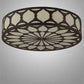 Meyda Lighting Lorea 36" LED Oil Rubbed Bronze Flush Mount Light With Creme Carrara Idalight Shade
