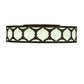 Meyda Lighting Lorea 36" LED Oil Rubbed Bronze Flush Mount Light With Creme Carrara Idalight Shade