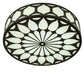 Meyda Lighting Lorea 36" LED Oil Rubbed Bronze Flush Mount Light With Creme Carrara Idalight Shade