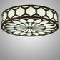 Meyda Lighting Lorea 36" LED Oil Rubbed Bronze Flush Mount Light With Creme Carrara Idalight Shade
