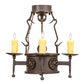 Meyda Lighting Lorenzo 18" 4-Light Chestnut Semi-flush Mount Light With Ivory Faux Candlelight