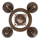 Meyda Lighting Lorenzo 18" 4-Light Chestnut Semi-flush Mount Light With Ivory Faux Candlelight