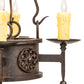 Meyda Lighting Lorenzo 18" 4-Light Chestnut Semi-flush Mount Light With Ivory Faux Candlelight